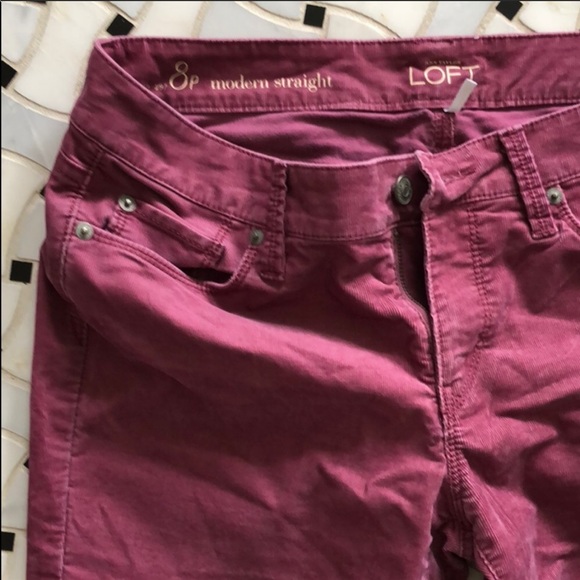 Ann Taylor LOFT Modern Straight Cords Pink Pants - Picture 15 of 16